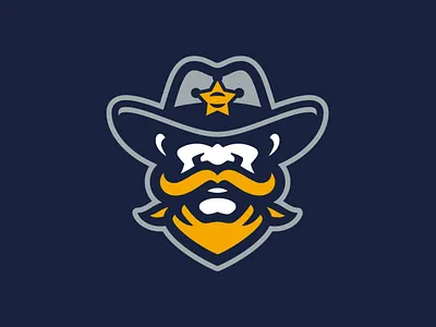 Ft.Smith Marshals baseball logo marshal mustache sheriff