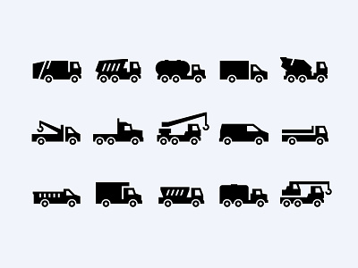 Truck icons auto car icons truck vector