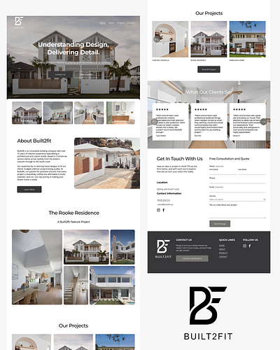 Website Design for Built2Fit - Sydney Building Company branding building construction design graphic design illustration logo ui webdesign website
