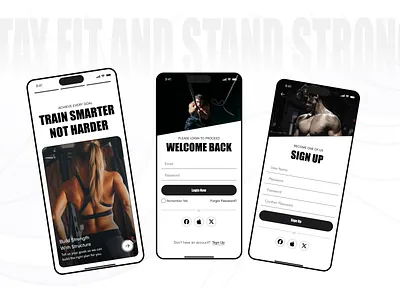 Gym App app creative graphic design gym health mobile ui uiux