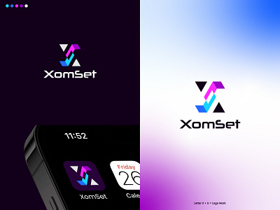 XomSet Logo brand identity branding connect logo logo logo desegn s logo x logo x s logo