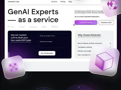 Kinematic Labs | AI-Powered Solutions 3d animation branding graphic design logo motion graphics ui