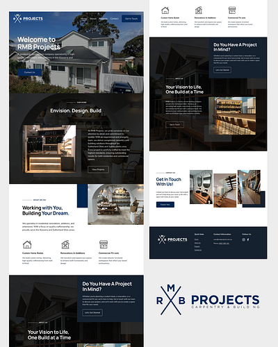 RMB Projects Website - Construction Company branding building construction design graphic design illustration logo ui webdesign website