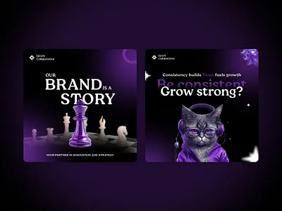 Social Snippet brand identity brand story morden post purple theme post single color post social media post social snippet