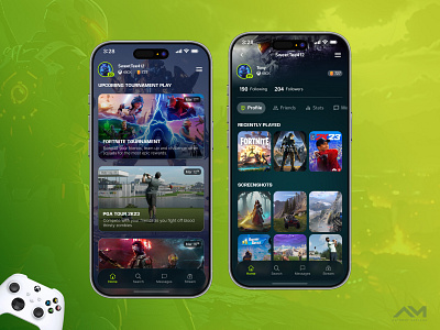 ICONIC GAMING APP app design gaming gaming app gaming ui mobile ui social gaming video games