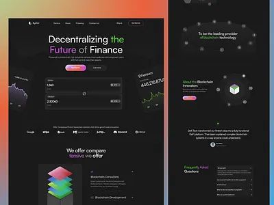 DeFi Revolution - Where Finance Meets Freedom | Web3 LandingPage blockchain blockchainui creative cryptocurrency cryptodesign darkui decentralizedfinance defi defiplatform dribbble fintech futureoffinance interfacedesign landingpage tradingplatform uidesign uxdesign web3 web3design webdesign