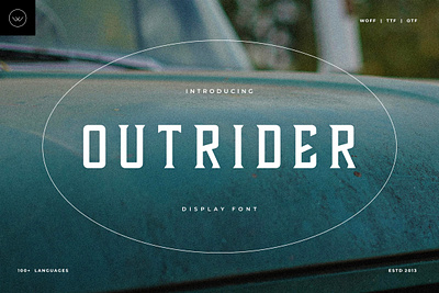 Outrider – Modern Slab Serif Display adventure branding heritage instagramfont logo minimal modernfont packaging posterdesign rustic signage tiktokfont vintage western youtubefont