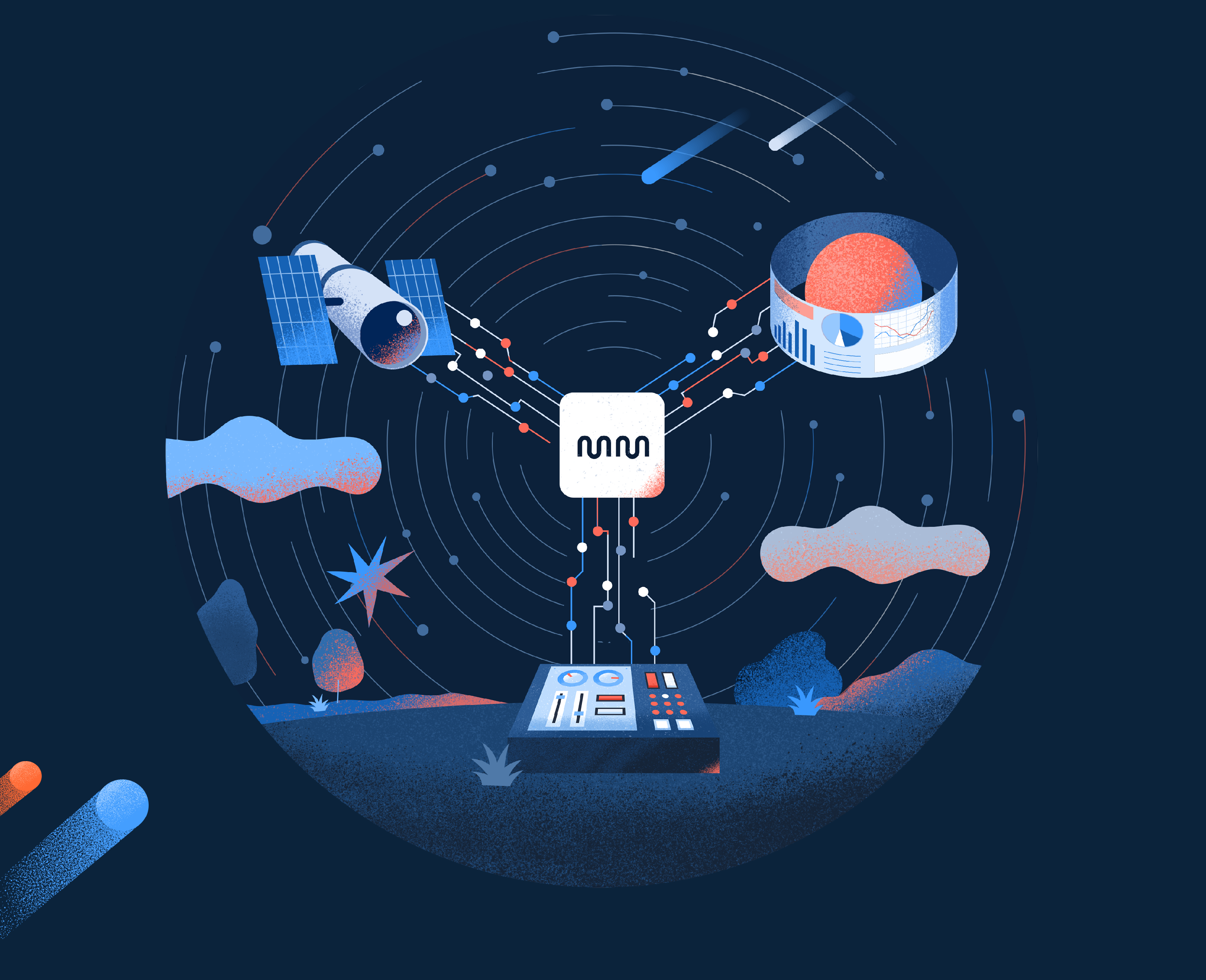 Feedback loop branding editorial illustration feedback flat hero illustration illustration saas website