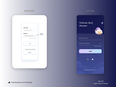 Daily UI Challenge #03 - Login Page dailyui figma hype4academy loginpage ui uidesign ux