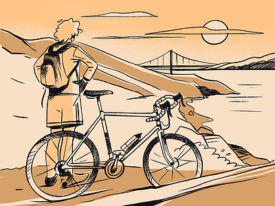 Biking Service Brand Illustration app branding design graphic design illustration logo typography ui ux vector