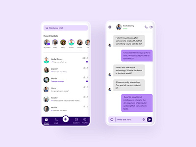 Messaging app designer messaging messanger ui uiux uxdesign