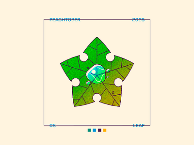 Peachtober Day 8: Leaf 2d drop illustration land before time leaf nature peachtober tree water