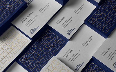 Business cards concept for Griffith Observatory art deco branding business card design griffith observatory identity logo user experience