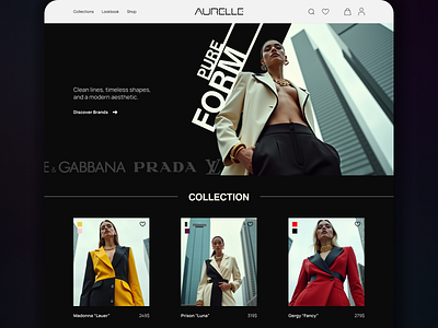 Fashion Brand Website creative direction