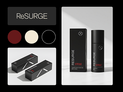 Sport Skincare Brand black brand branding design geometric graphic design icon identity logo mark package design packaging red skincare sport visual
