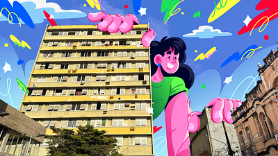 Olhos na cidade 2 animation character city dribbble flat flat design illustration illustrator new photo publicity vector visualkey
