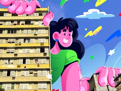 Olhos na cidade 2B character city design dribbble flat flat design girl illustration illustrator new photo publicity vector