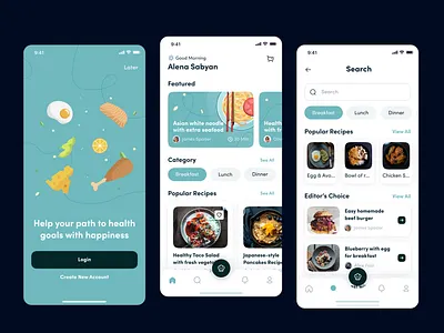 NutriPath – Healthy Recipe & Meal Planner App app concept app design clear design daily ui dribbbleinspiration food food app graphic design health app healthy app meal planer minimal design mobile ui modern ui ui ui experinence ux uxdesign wellnessapp