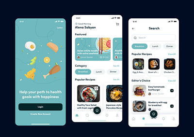 NutriPath – Healthy Recipe & Meal Planner App app concept app design clear design daily ui dribbbleinspiration food food app graphic design health app healthy app meal planer minimal design mobile ui modern ui ui ui experinence ux uxdesign wellnessapp