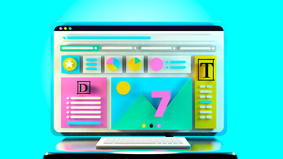 3D concept - Computer 3d cinema4d computer concept graphic design