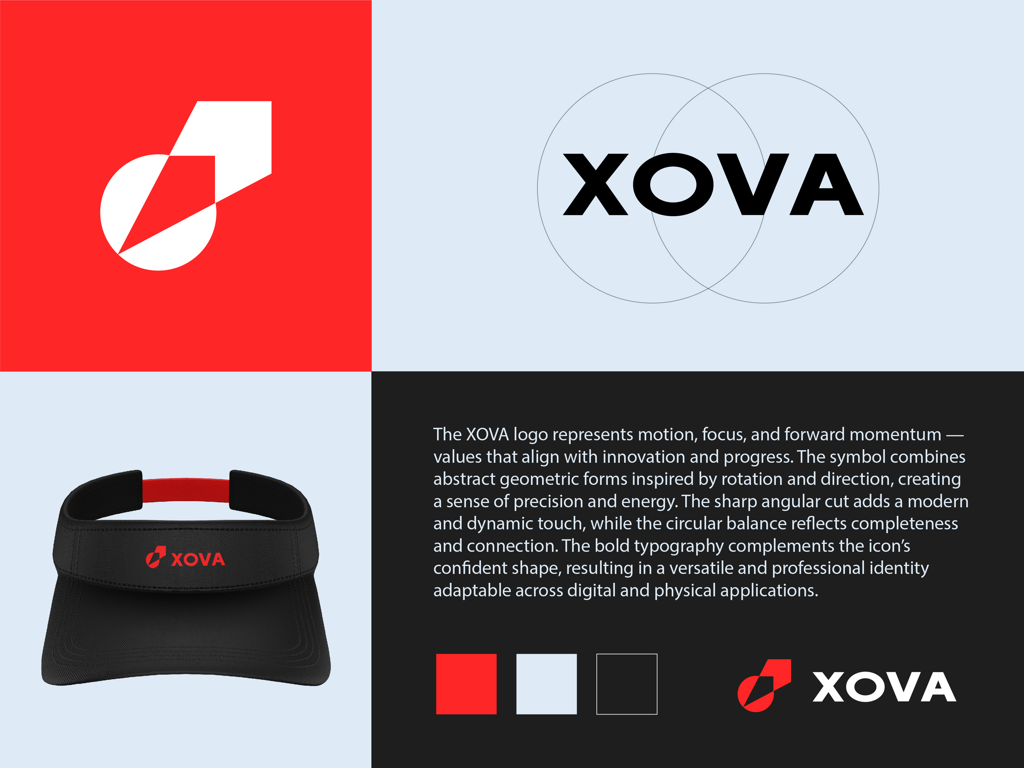 XOVA — Modern Geometric Logo Design branding brandmark graphic design logo logo design logo for sale