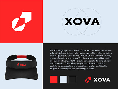 XOVA — Modern Geometric Logo Design branding brandmark graphic design logo logo design logo for sale
