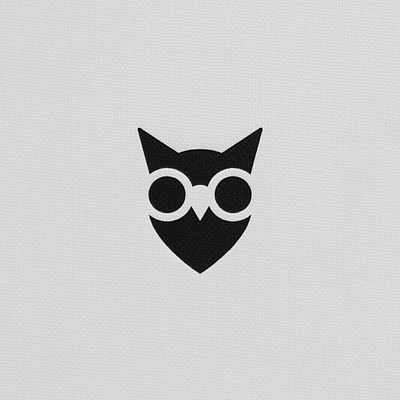 Owl bird branding design glasses graphic design icon illustration logo logo design minimalist night owl vector
