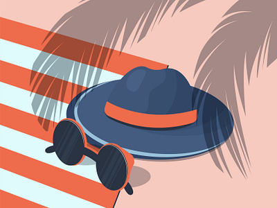 on the beach beach design graphic design illustration style summer vector graphic vector illustration