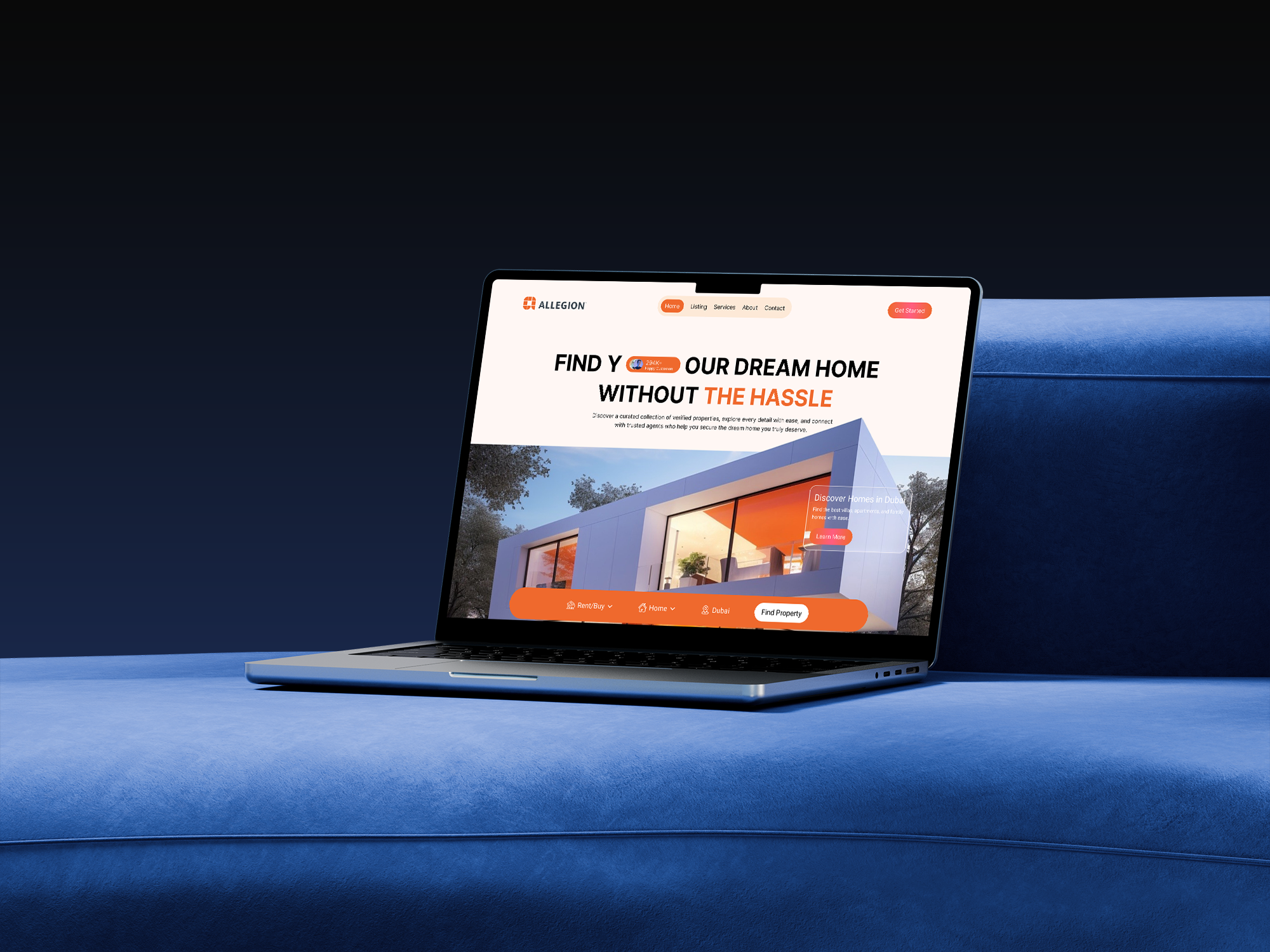 Allegion | Modern Real Estate Website UI/UX Design figma framer landing page design ui ui design uiux design user research design ux de web design