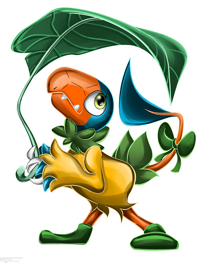 big leaf. Banana Archen. archen art pokemon