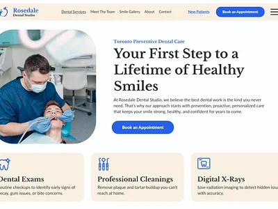 Dental Clinic Website Design Services Page Design branding design graphic design ui web design website website design