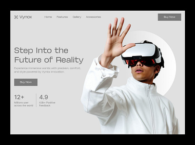 VR - Website Design creative website hero innovative website landing page tech product startup tech website technology ui virtual reality virtual reality website vision pro vr web design