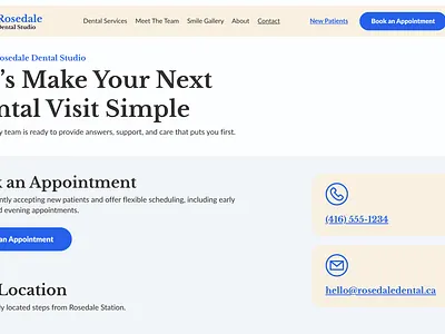 Dental Clinic Website Design Contact Page Design branding design graphic design ui web design website website design
