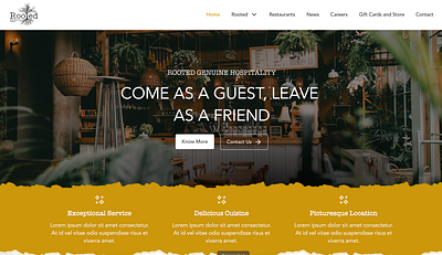 Food & Hospitality Website Figma Design figma responsive design web design web design service
