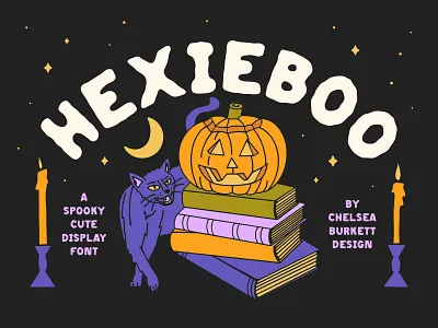Hexieboo Font branding design display font font design graphic design halloween halloween font organic sans serif spooky cute spooky font type type design