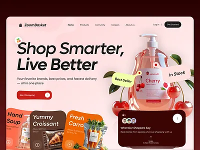 E-commerce Web UI Design clean design e commerce e commerce app e commerce web e commerce website minimal design minimal ui product product design product page saas website shop shopping store ui ux web web design website website design