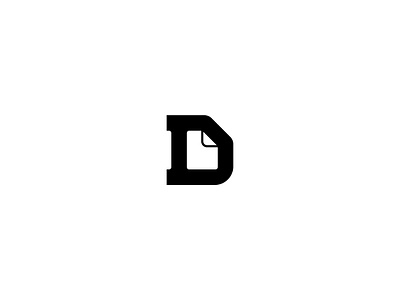 D ocument brand d design document file geometry logo minimal sign simple