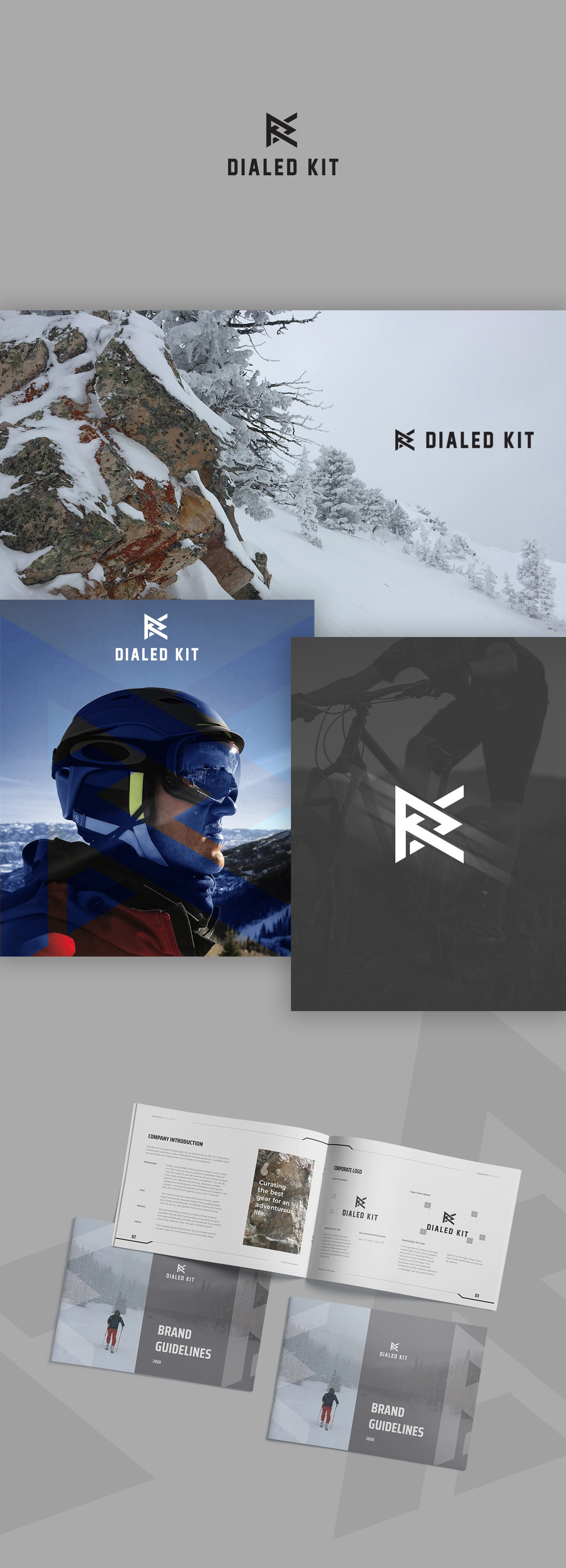Dialed Kit – Bold & Modern Brand Identity Design adventuredesign branddesigner brandguidelines brandidentity brandidentitydesign brandingproject creativelogo logoconcept logodesign minimalistlogo modernbranding outdoorbrand outdoorgear sportsbranding visualidentity