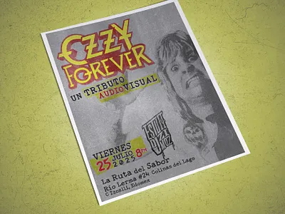 Ozzy Forever Tribute gig Flyer content creation design dj flyer dj gig flyer graphic design illustration