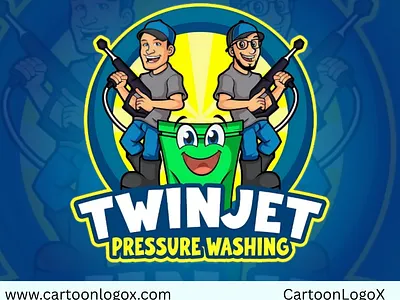 Cartoon Portrait Logo Design for Pressure Washing | CartoonLogoX brandhero branding businesslogodesign cartoonartist cartooncharacterlogo cartoonlogo cartoonlogox creativebranding design graphic design illustration logo motion graphics portraitlogo pressurewashinglogo uniquelogodesign