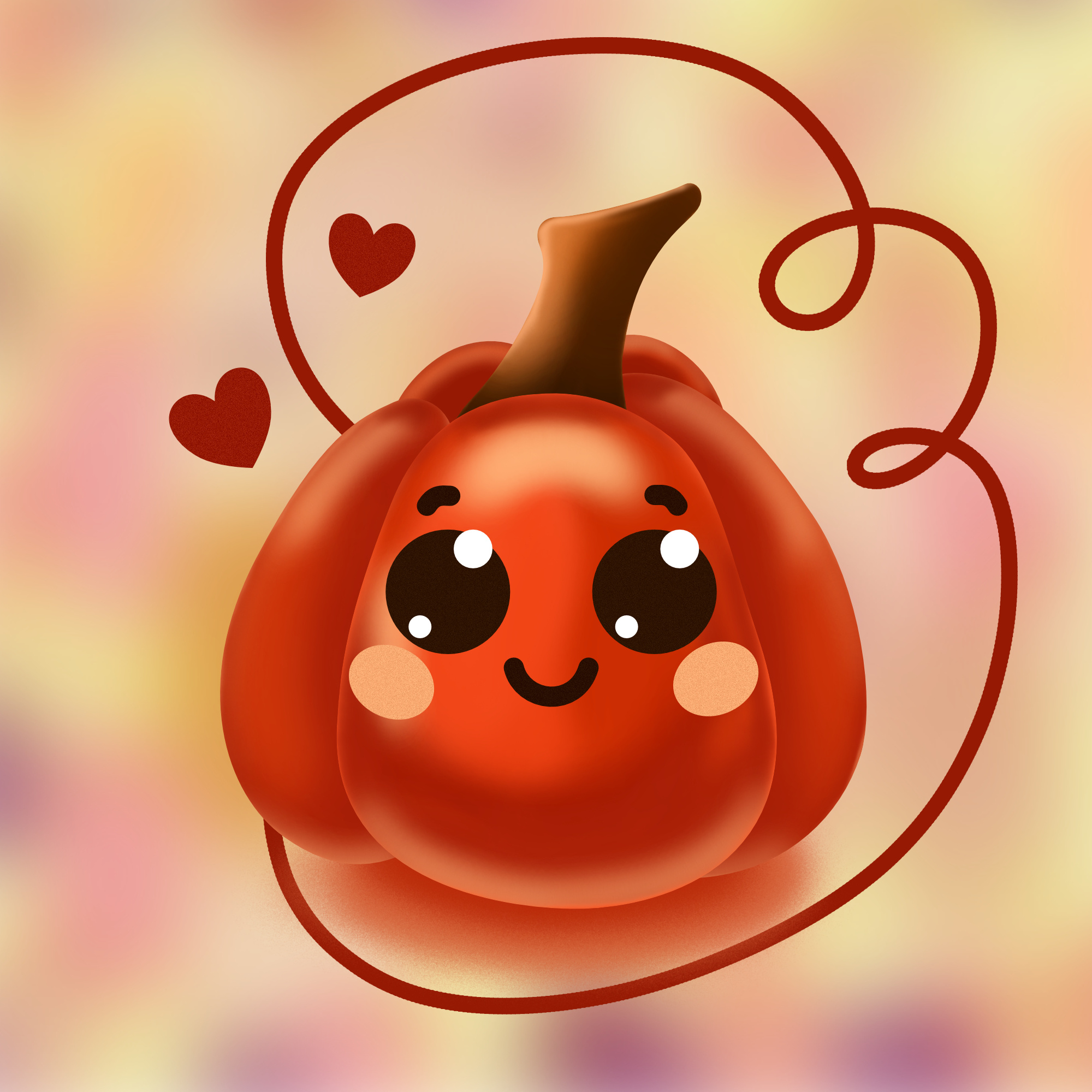 Cute Kawaii Pumpkin Character Illustration branding cartoon character cartoon illustration cute character cute illustration icon kawaii character vector