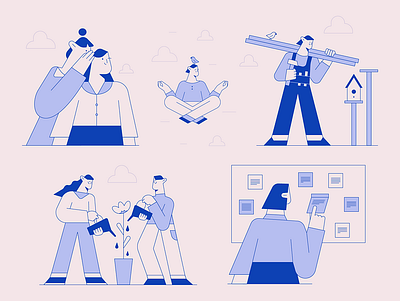 2D illustrations I Client: Lorent app branding design graphic design illustration logo typography ui ux vector