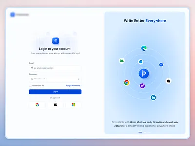 SaaS Dashboard Login Page Design dashboard dashboard design design product design saas dashboard saas dashboard login page saas designer saas light mode dashboard login saas login saas login page design saas product design saas product designer ui uiux uiux design user experience ux ux designer