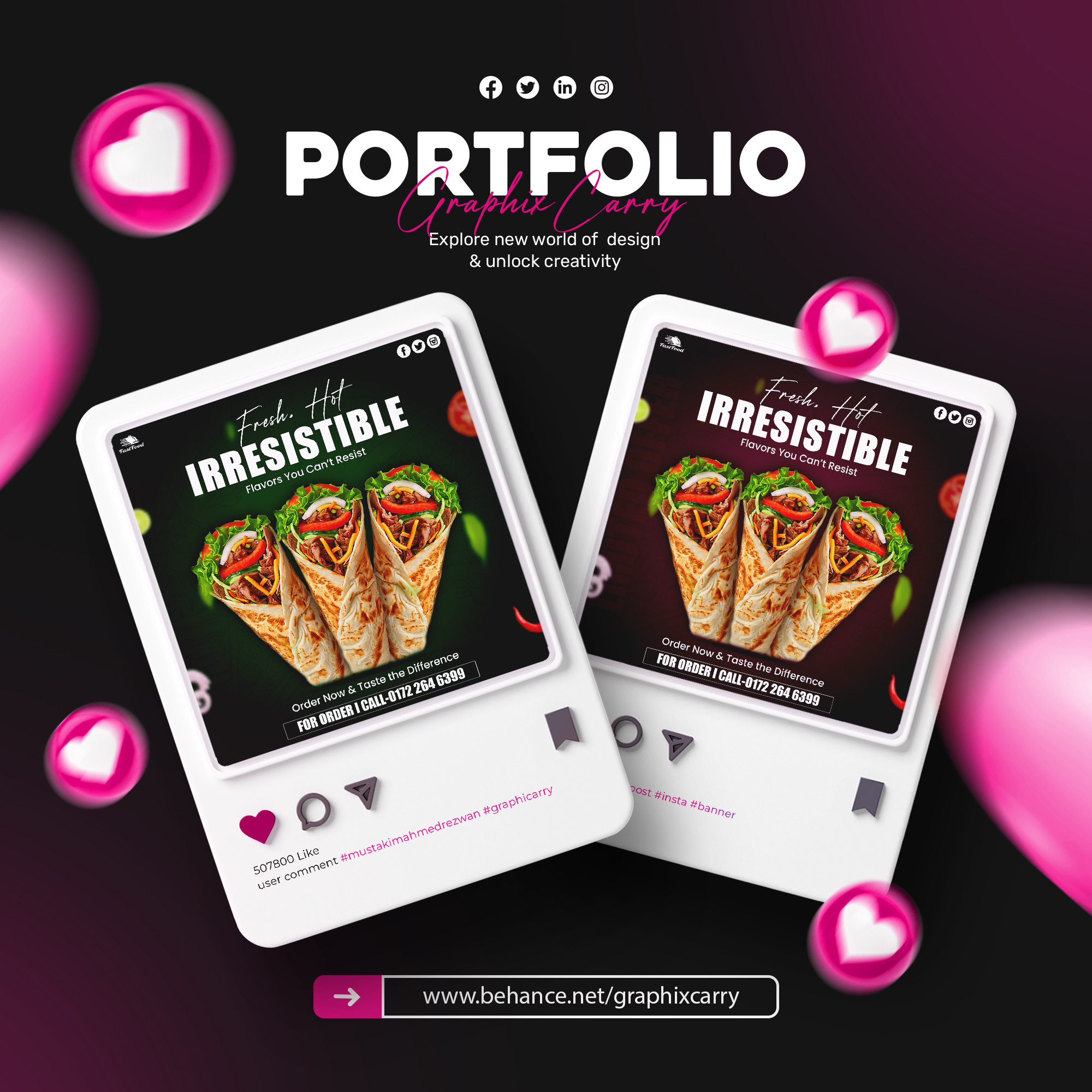 Creative Fast Food Poster advertising branding creative design fast food food poster graphixcarry mustakim ahmed rezwan restaurant sandwichlovers social media ads social media post socialmedia