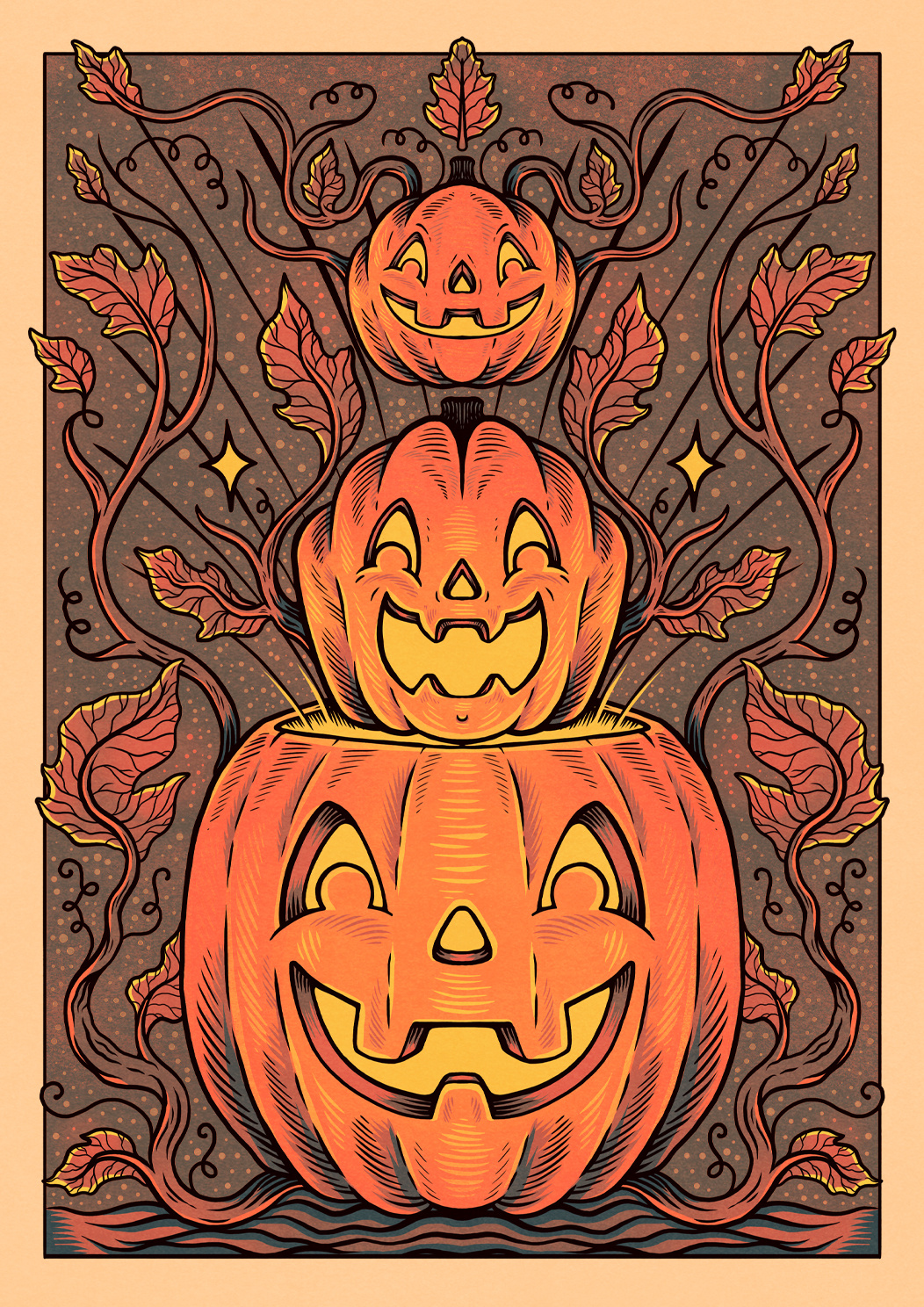 Spooky Season art digital art draw drawing illustration pumpkin pumpkins spooky spooky season wacom