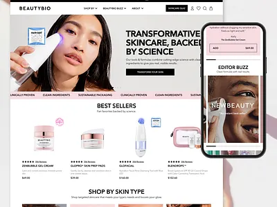 Beauty Bio - Web Design design ecommerce onlinestore userexperience ux uxdesign uxui website