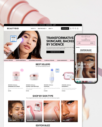 Beauty Bio - Web Design design ecommerce onlinestore userexperience ux uxdesign uxui website