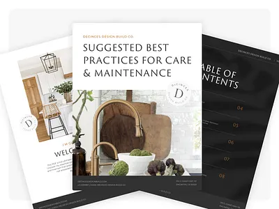 PDF Design - DeCinces Design Build Co. branding graphic design layout design pdf design