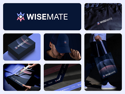WiseMate Logo Design & Brand Identity. brand identity branding clean logo cyber security cyber security logo design graphic design logo logo designs modern logo security brand identity security branding security logo
