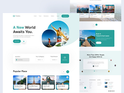 Travel Agency and Tourism Landing Page trip